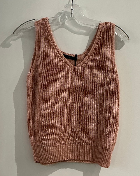 345116 Oui camisole tricot rose lurex