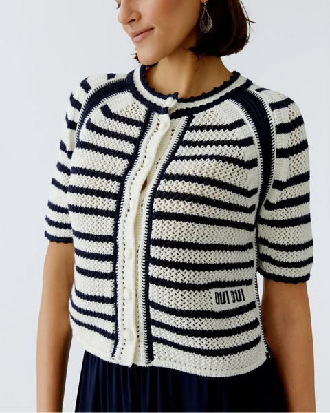 382416 Oui cardigan manches courtes