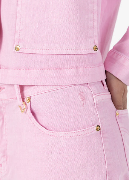 386816 Coster veste en jean rose