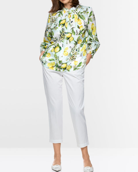 391916 Marc Cain blouse imprimée citrons