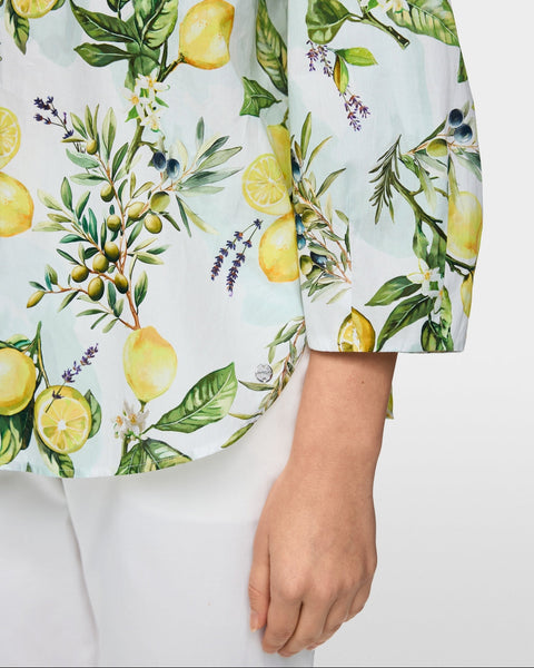 391916 Marc Cain blouse imprimée citrons
