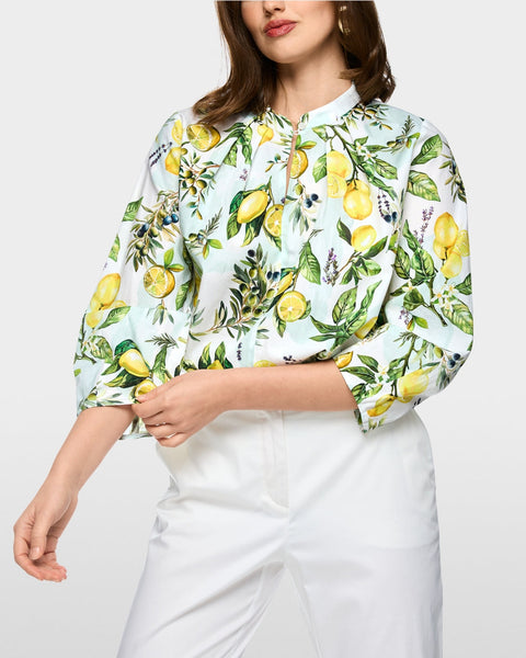 391916 Marc Cain blouse imprimée citrons