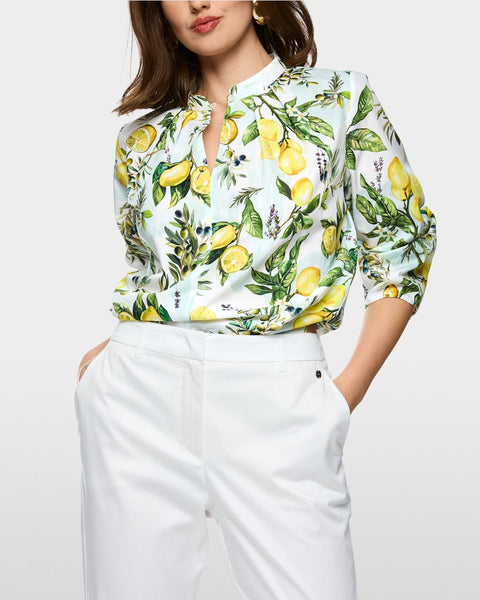 391916 Marc Cain blouse imprimée citrons