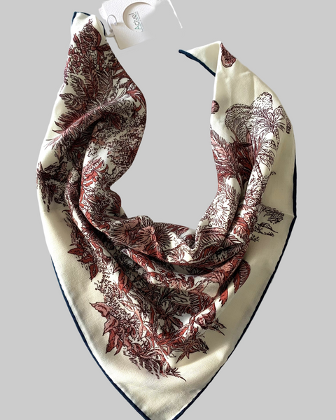 391625 San can si  foulard laine et soie réversible