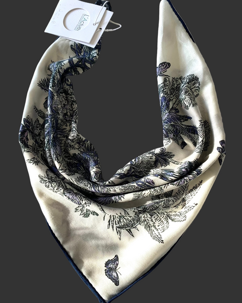 391625 San can si  foulard laine et soie réversible