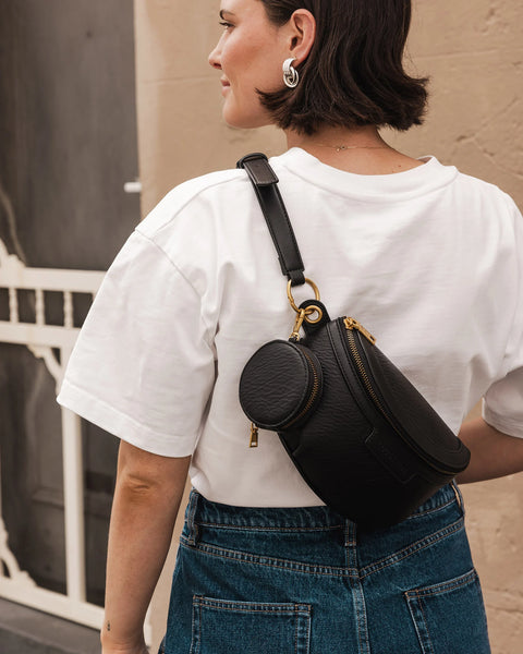 394125 Louenhide sac ceinture noir Joey