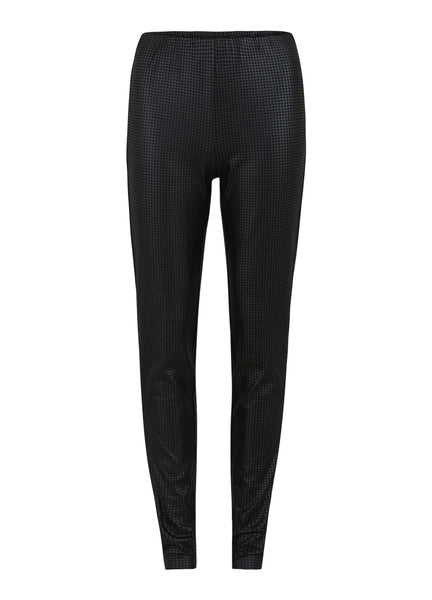 576523 Coster legging lustré pied de poule noir