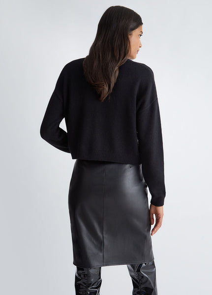 589423 Liu Jo tricot crop noir
