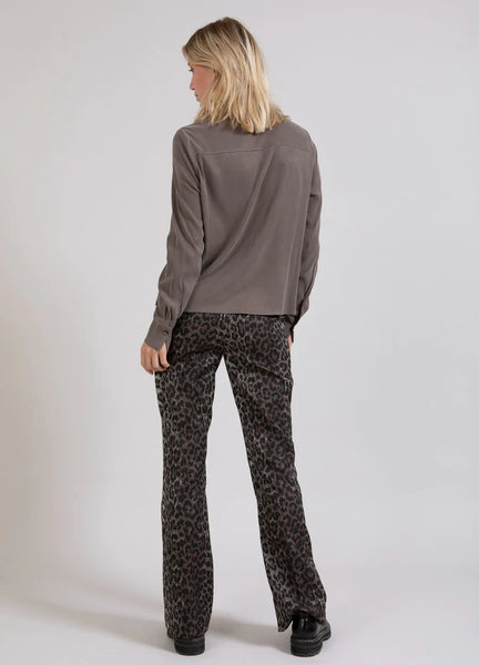 603123 Coster blouse col polo taupe