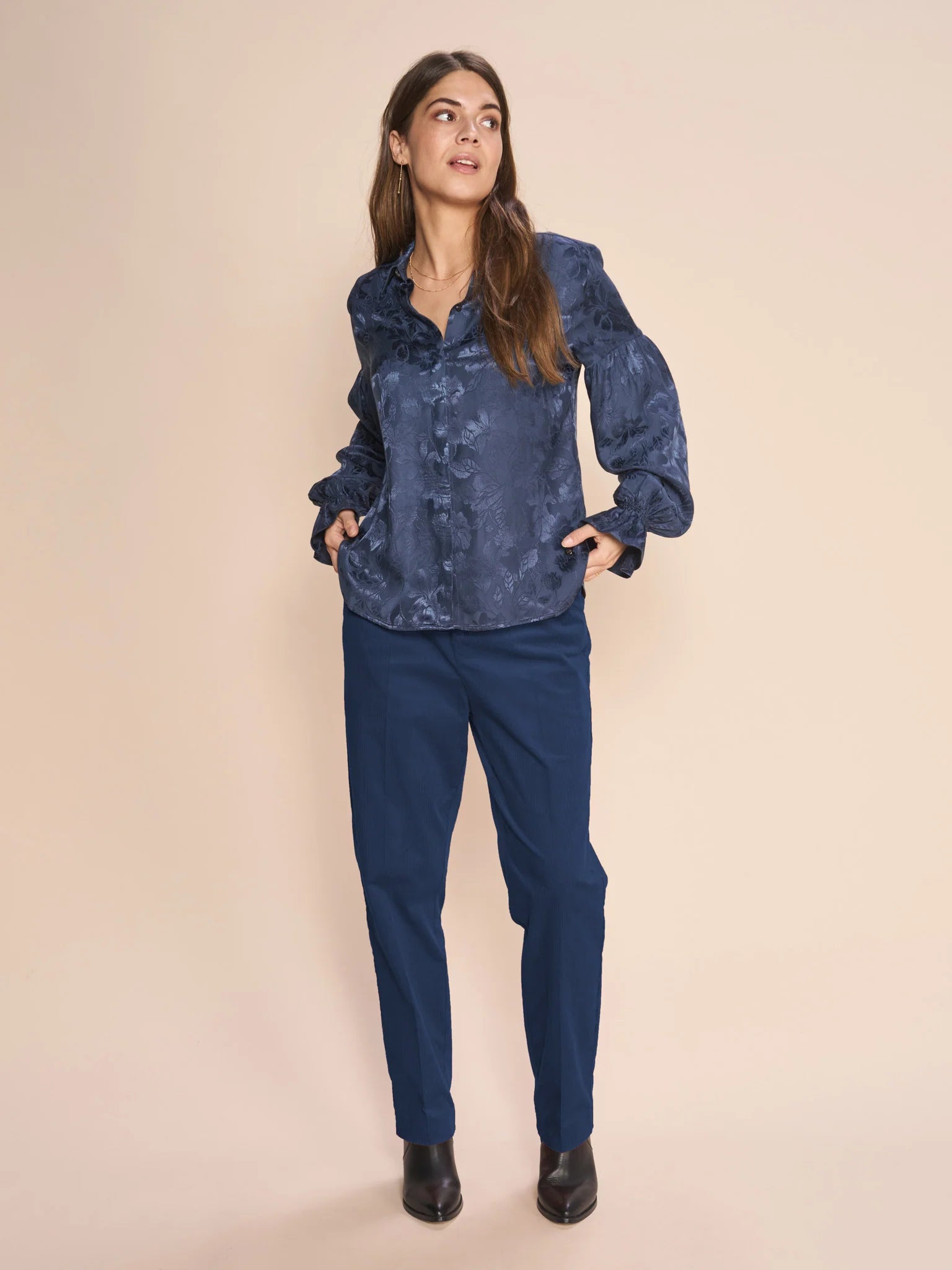 578823 MosMosh pantalon bleu  corduroy