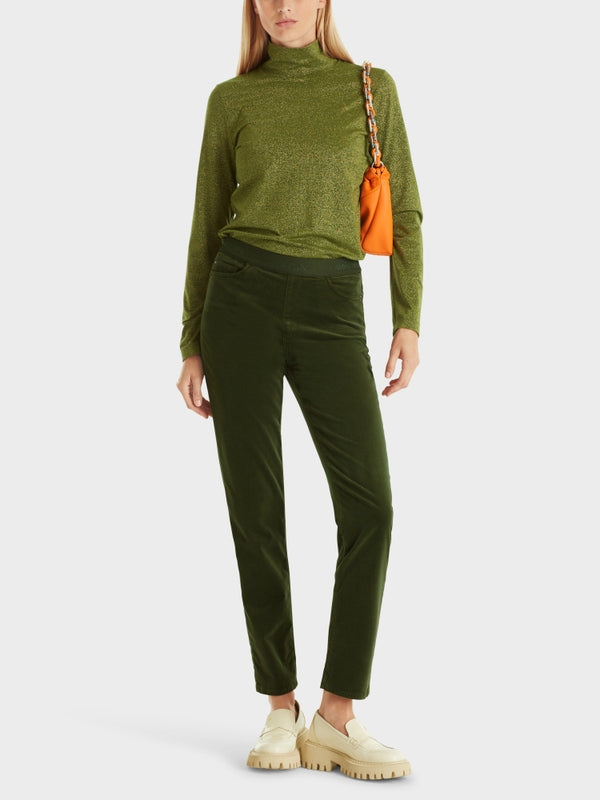 584323 Marccain pantalon velours vert