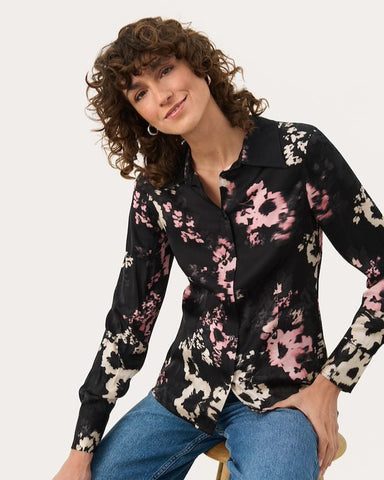 212924 PartTwo chemisier satiné fleuri