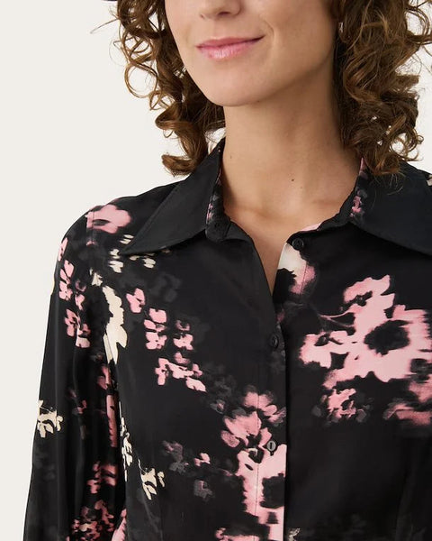 212924 PartTwo chemisier satiné fleuri