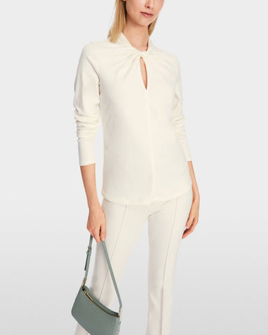 226824 Marccain chandail twist au col crème