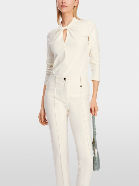 226824 Marccain chandail twist au col crème
