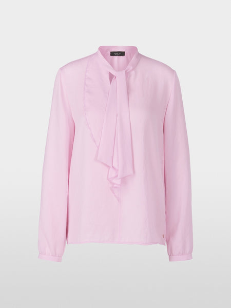 226924 Marccain blouse vaporeuse à volant rose