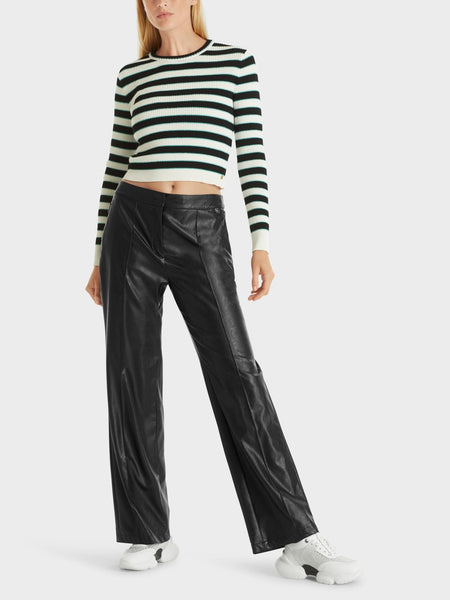 227024 Marccain pantalon cuir synthétique noir