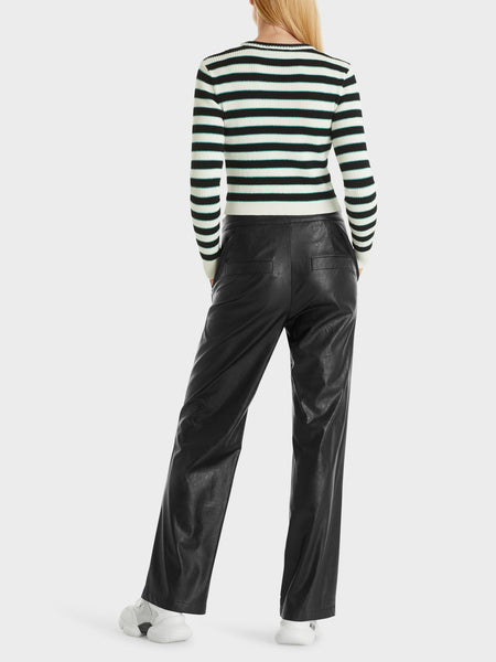 227024 Marccain pantalon cuir synthétique noir