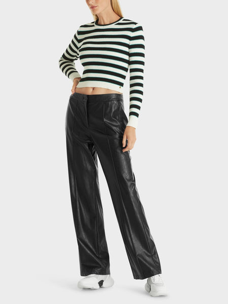 227024 Marccain pantalon cuir synthétique noir