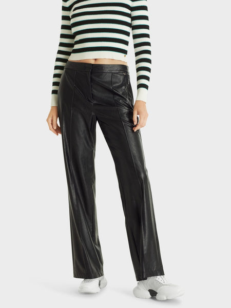 227024 Marccain pantalon cuir synthétique noir