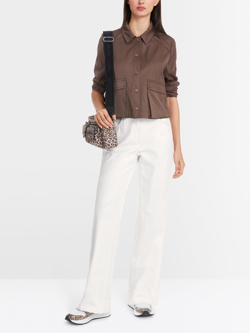 262015 Marccain jean jambes évasées crème