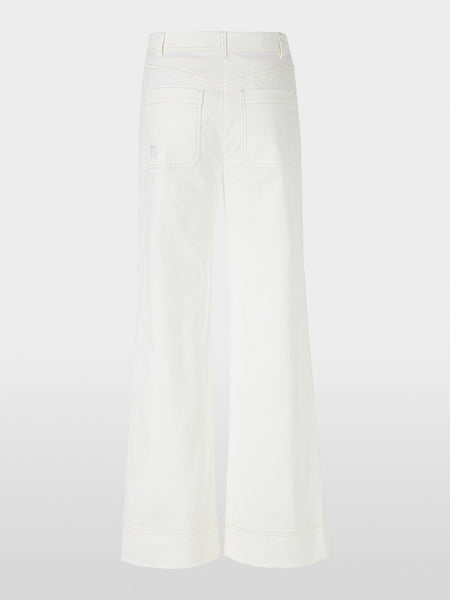 262015 Marccain jean jambes évasées crème