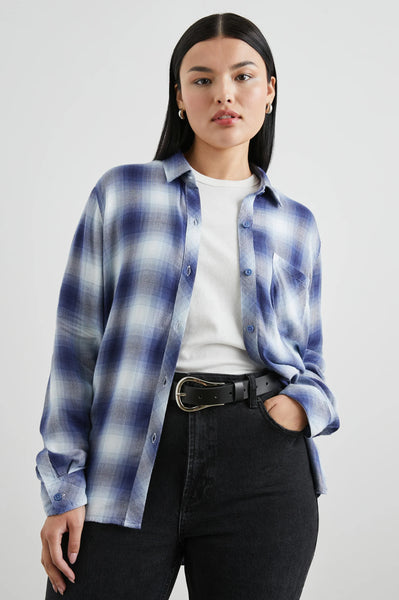 564023 Rails chemise carreaux bleu