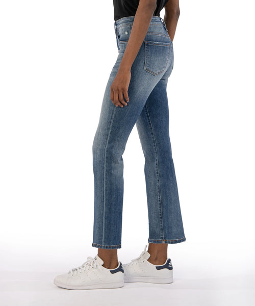 588223 Kut jean cheville évasé délavé