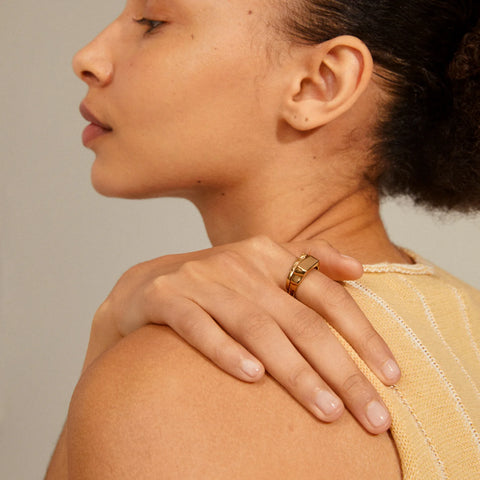 619223 Pilgrim bague ajustable carré