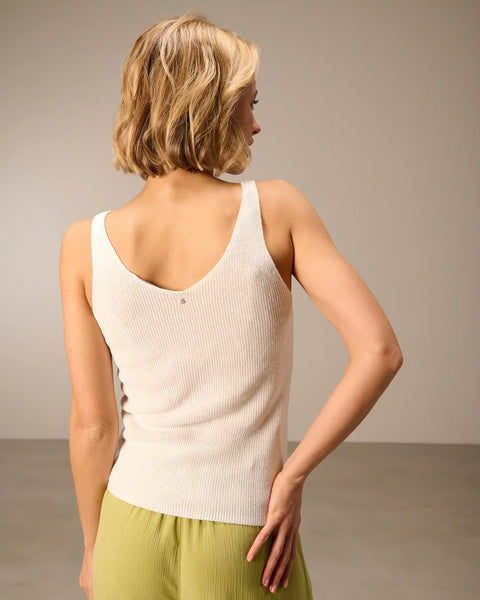 393616 camisole en tricot de lin et coton