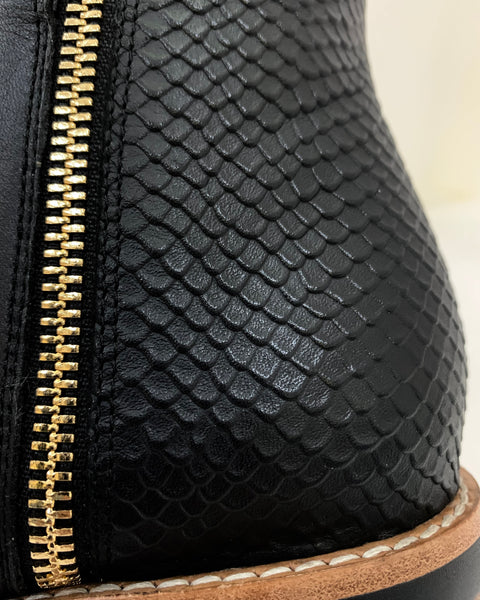 377925 Tamara bottes noires serpent RIPPER