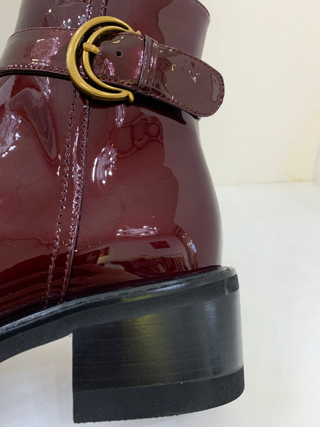 377425 Tamara bottes vernis bourgogne DORDO PAT