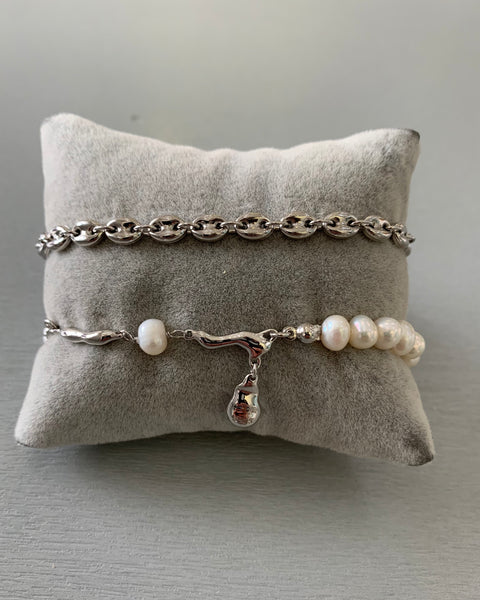 342625 L’ACTUEL bracelet argent .925 perles d'eau douce