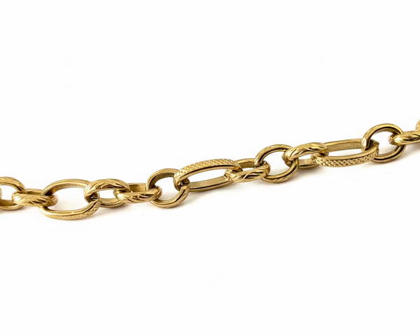 694414 L'Actuel bracelet mailles texturées or