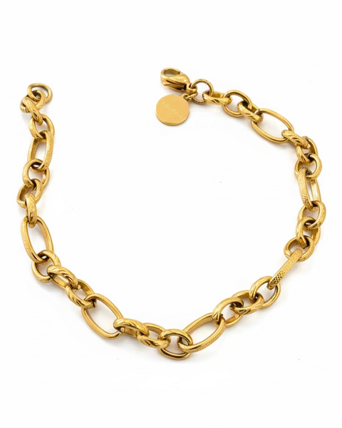 694414 L'Actuel bracelet mailles texturées or
