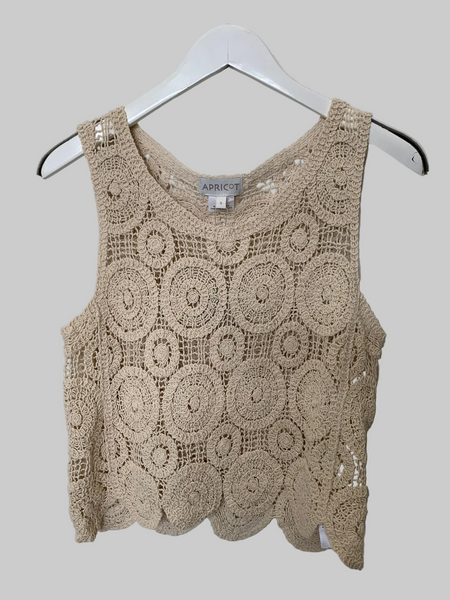 346416 Apricot camisole cercles crochet
