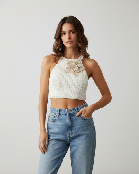 366116 Pho Firenze haut court cami en crochet