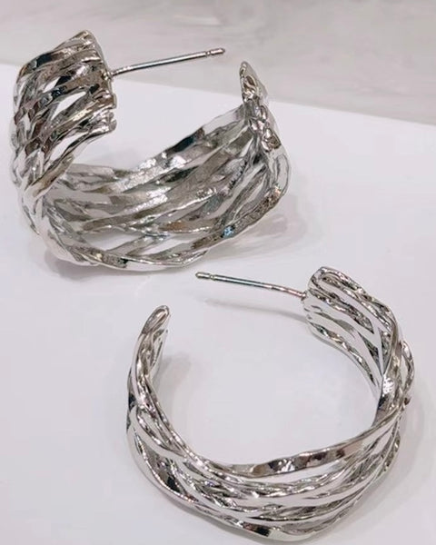 336225 L’ACTUEL Boucle d’oreilles inox plaqué