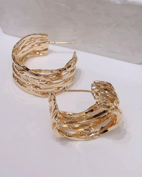 336225 L’ACTUEL Boucle d’oreilles inox plaqué
