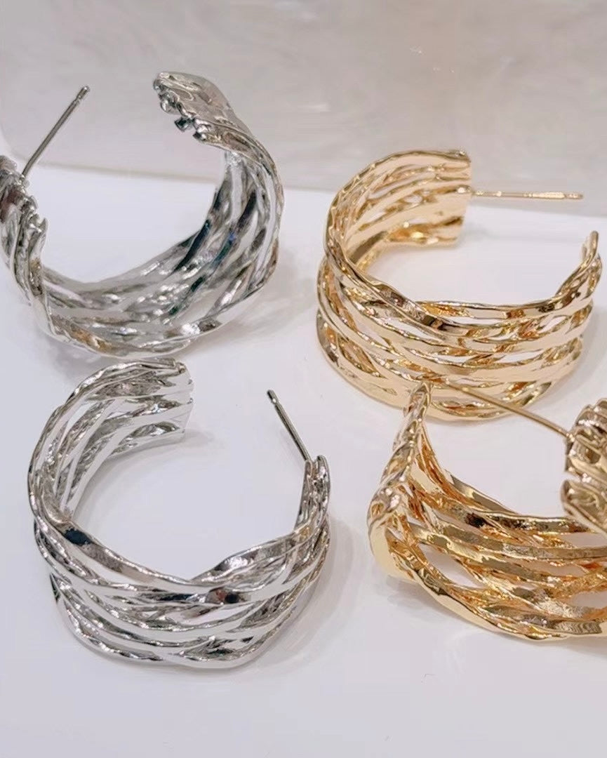 336225 L’ACTUEL Boucle d’oreilles inox plaqué
