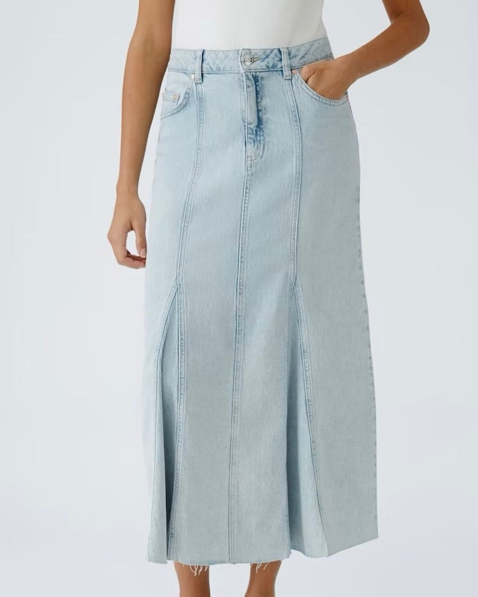 308415 Oui jupe Maxi denim skirt
