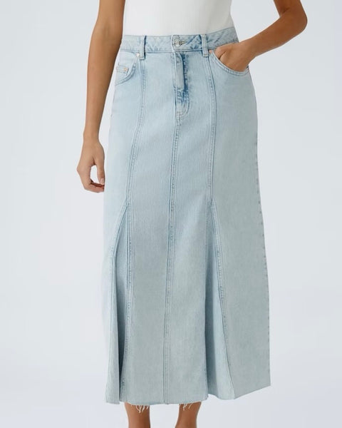 308415 Oui jupe Maxi denim skirt
