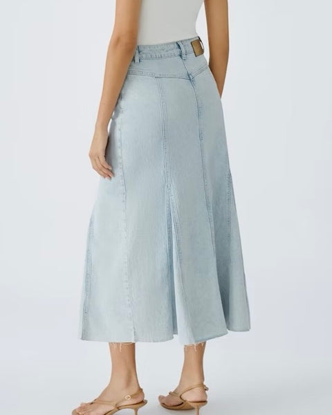 308415 Oui jupe Maxi denim skirt