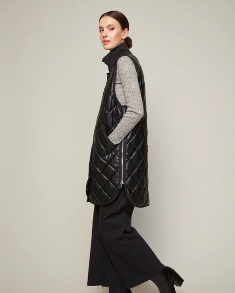 366725 Adrøit Atelier veste cuir végane matelassée Destiny