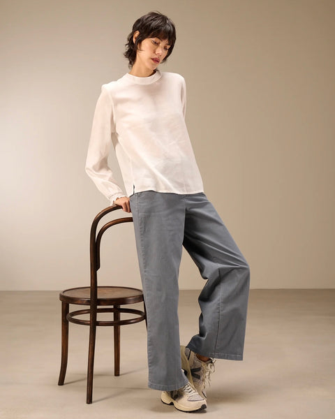 371725 Nile blouse blanche col rond