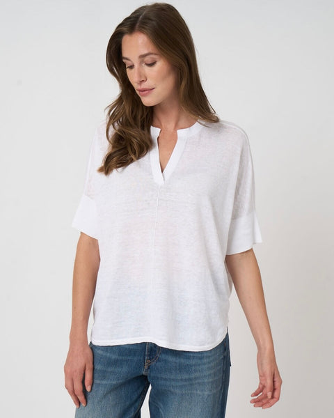 351016 Haut tricot de lin
