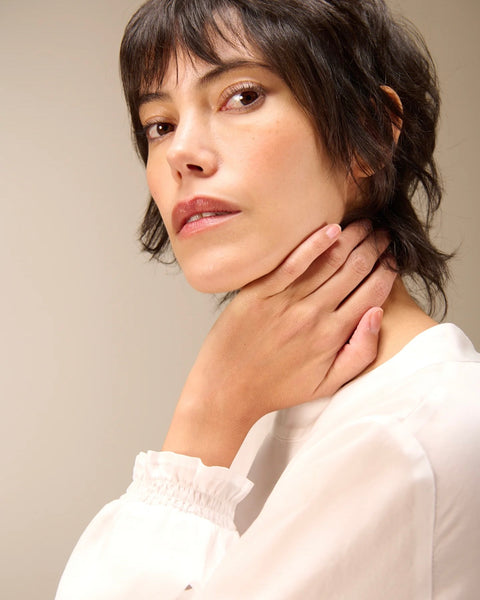 371725 Nile blouse blanche col rond