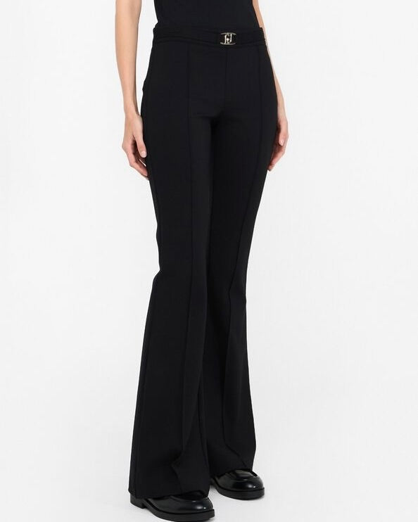 357925 Liu Jo pantalon noir jambes trompettes