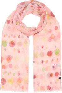 278715 FRAAS Foulard pastilles fond rose
