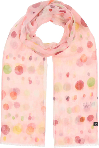 278715 FRAAS Foulard pastilles fond rose
